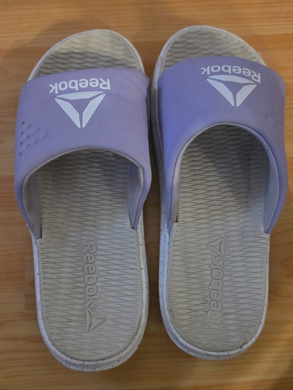 Reebok Purple Logo Slide Sandals